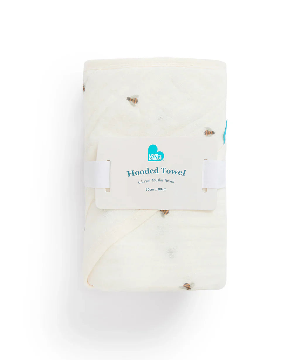 Kit Banho Bebê - Toalha com Capuz e Paninhos - Verde Sálvia e Creme