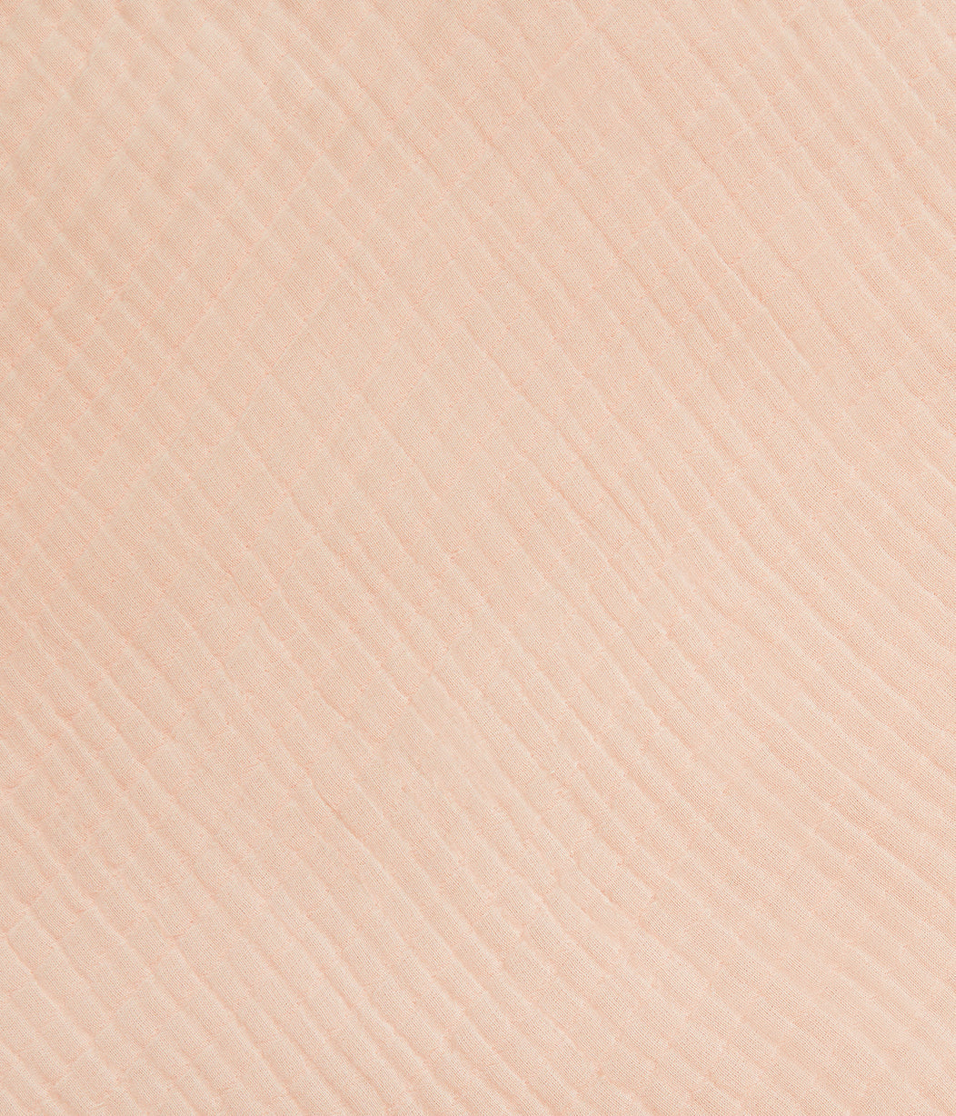 Toalha com Capuz em Musselina - Rosa Blush