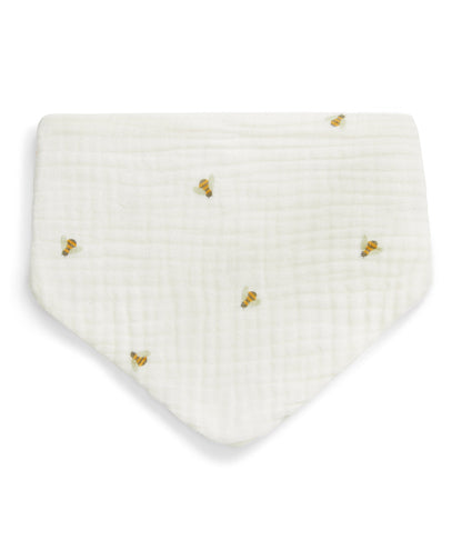 Kit 2 Babadores em Musselina - Creme Abelhinhas