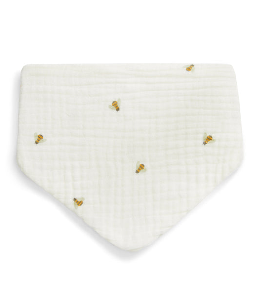 Kit 2 Babadores em Musselina - Creme Abelhinhas