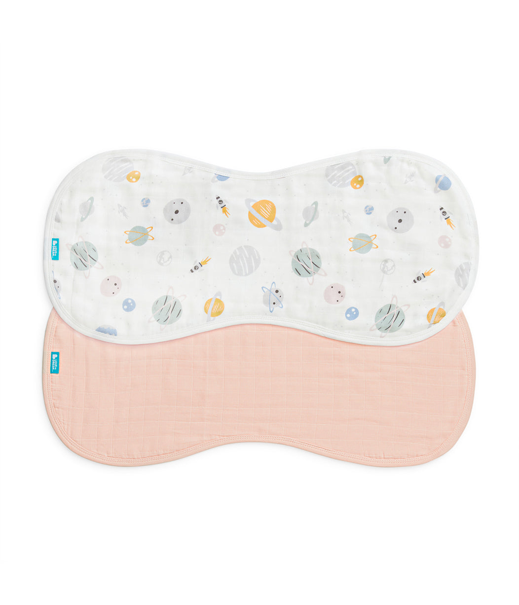 Kit 2 Paninhos de Boca em Musselina - Rosa Blush Foguete