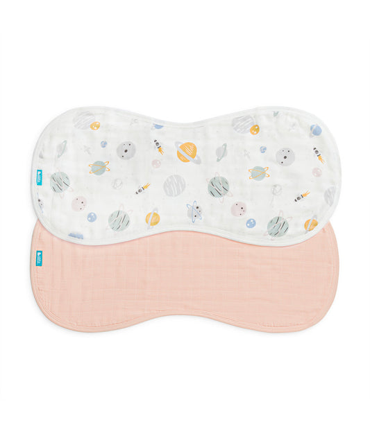 Kit 2 Paninhos de Boca em Musselina - Rosa Blush Foguete