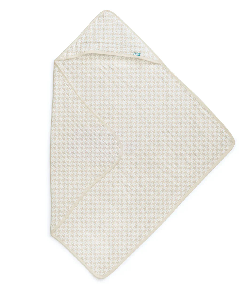 Kit Banho Bebê - Toalha com Capuz e Paninhos - Pied-de-Poule