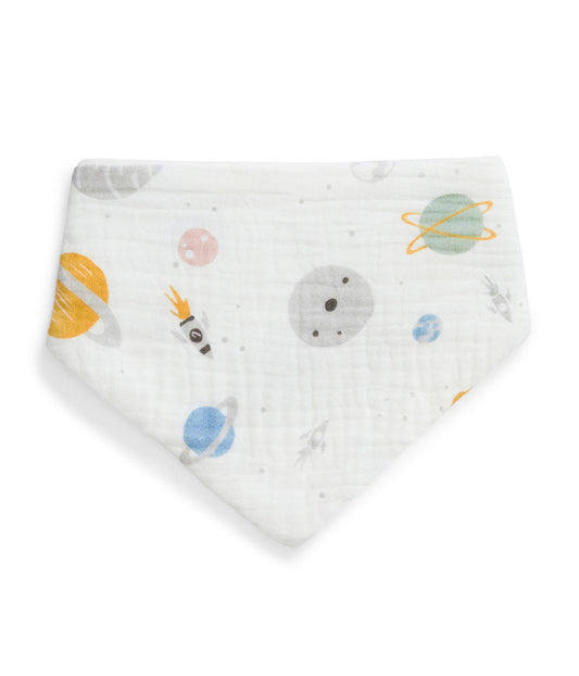 Kit 2 Babadores em Musselina - Rosa Blush Foguete